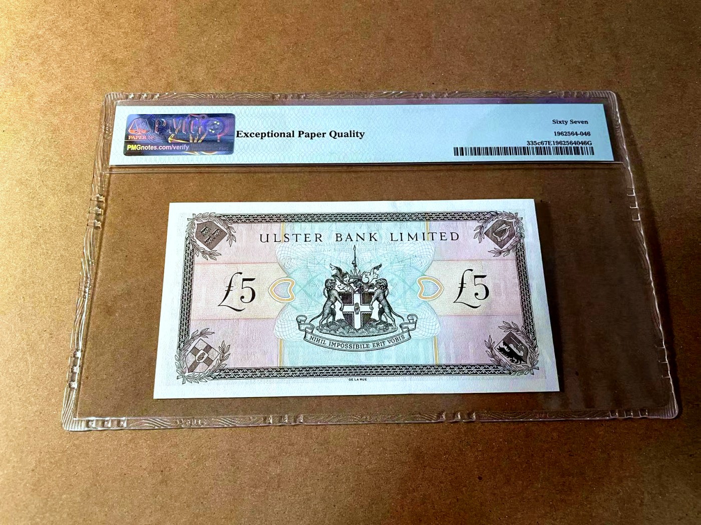 【Blue Auction】✨世界纸币精拍第450期——英伦三岛专场 【p335c】北爱尔兰 2001年5镑 PMG67EPQ高分