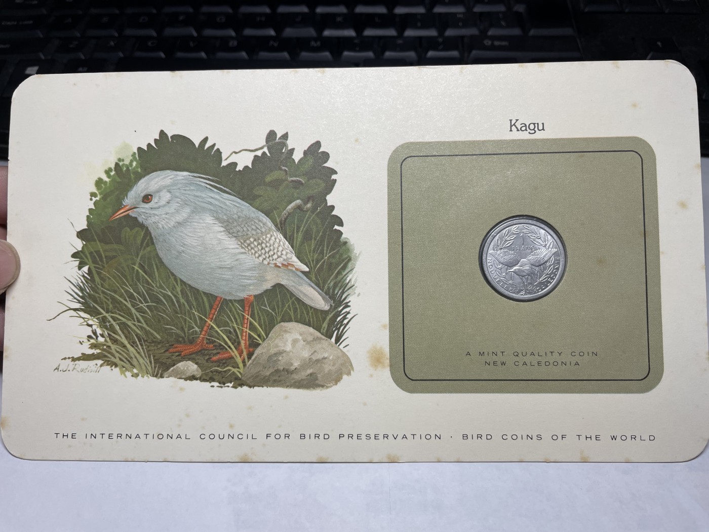 2024年集古藏今外币拍卖第三期-第1场—硬币上的鸟类专场（总第21拍） 1977年法属新喀里多尼亚1法郎—鹭鹤