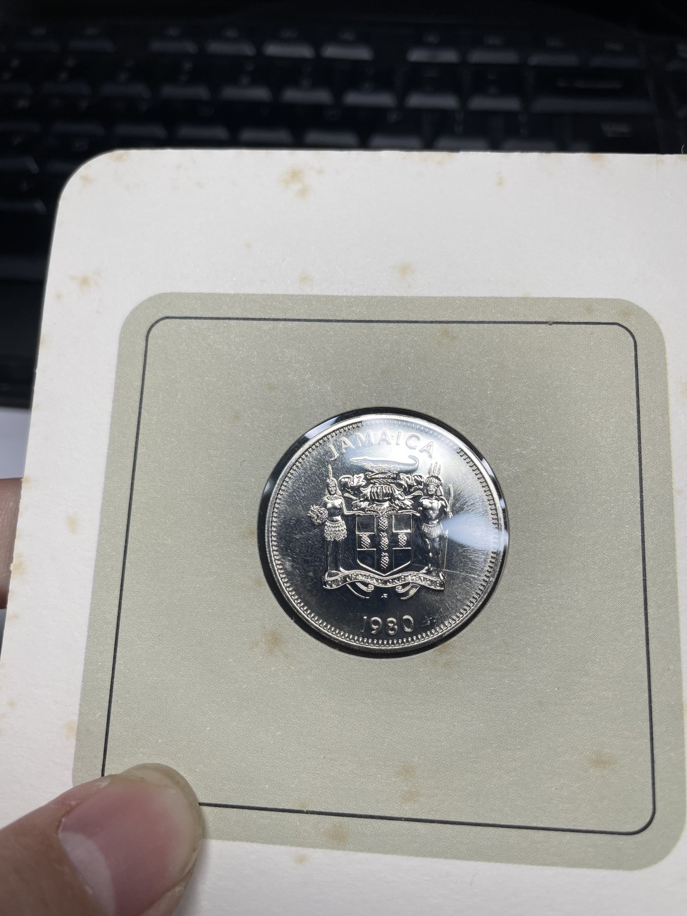 2024年集古藏今外币拍卖第三期-第1场—硬币上的鸟类专场（总第21拍） 1980年牙买加25分—流光尾蜂鸟