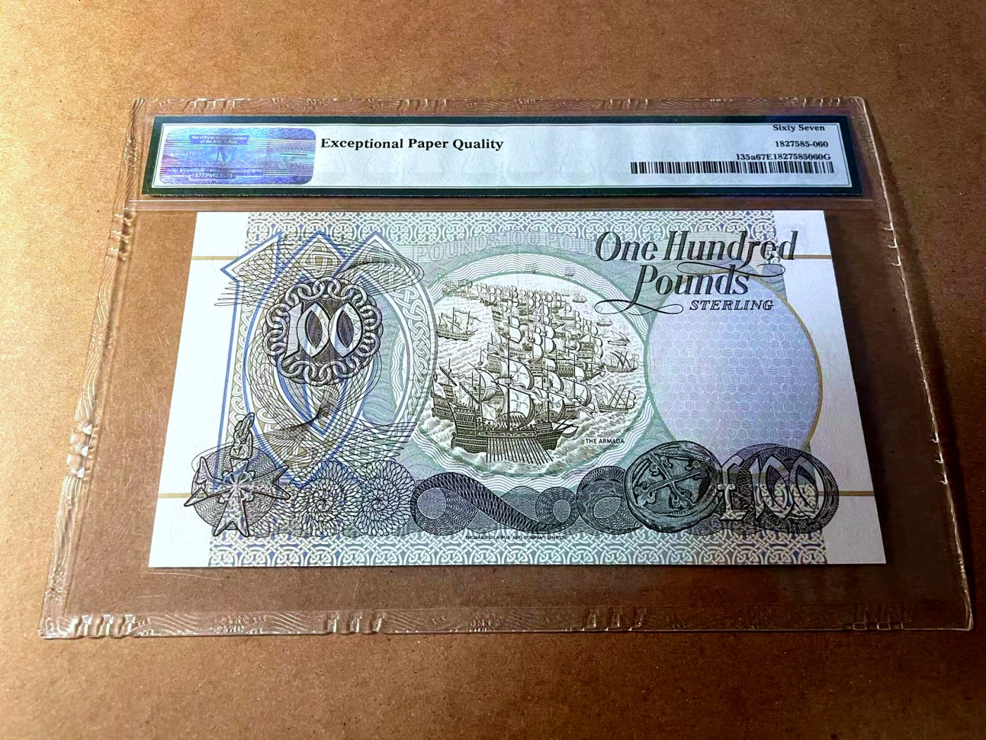 【Blue Auction】✨世界纸币精拍第450期——英伦三岛专场 【一组4张 p132a-135a 1006全同倒置小号】北爱尔兰 1994年10-100镑 PMG67EPQ星星-66EPQ 