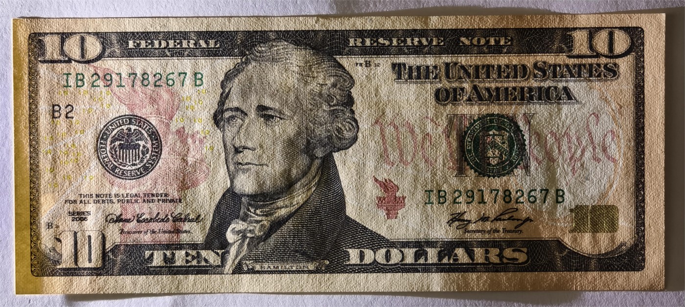 紫瑗钱币——第333期拍卖——纸币场 美国 2006年 B版 无序列 亚历山大·汉密尔顿 10美元 彩色版 UNC