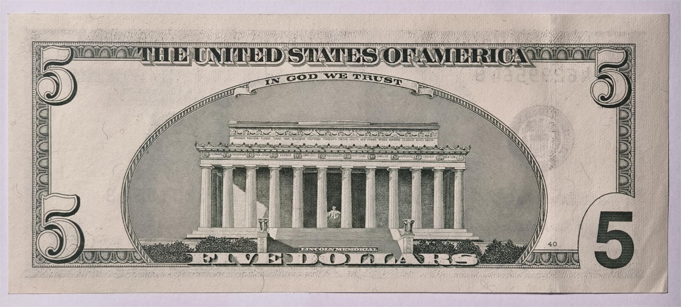 紫瑗钱币——第347期拍卖——纸币场 美国 2003年 B版 A序列 亚伯拉罕·林肯 5美元 大头版 UNC