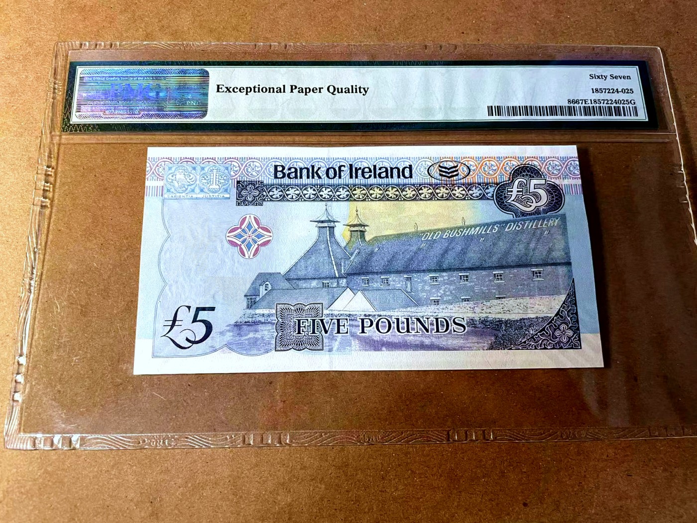 【Blue Auction】✨世界纸币精拍第450期——英伦三岛专场 【p86 AA冠】北爱尔兰 2013年5镑 PMG67EPQ高分