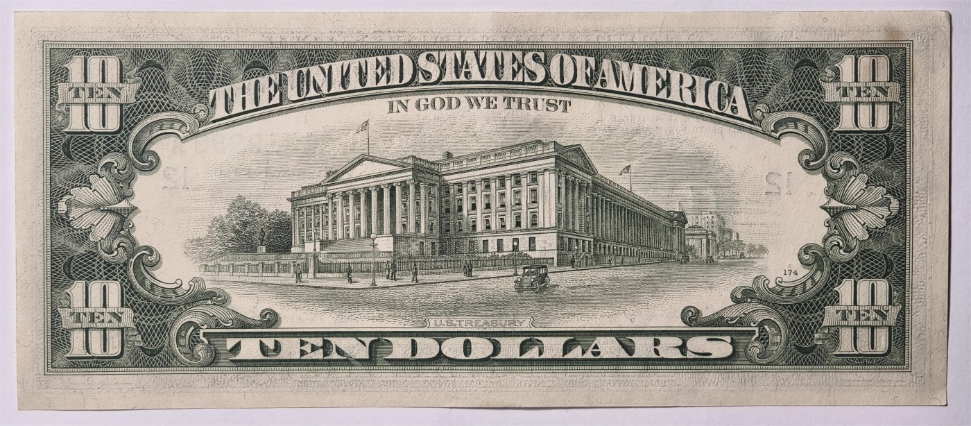 紫瑗钱币——第333期拍卖——纸币场 美国 1981年 L版 无序列 亚历山大·汉密尔顿 10美元 小头版 UNC-