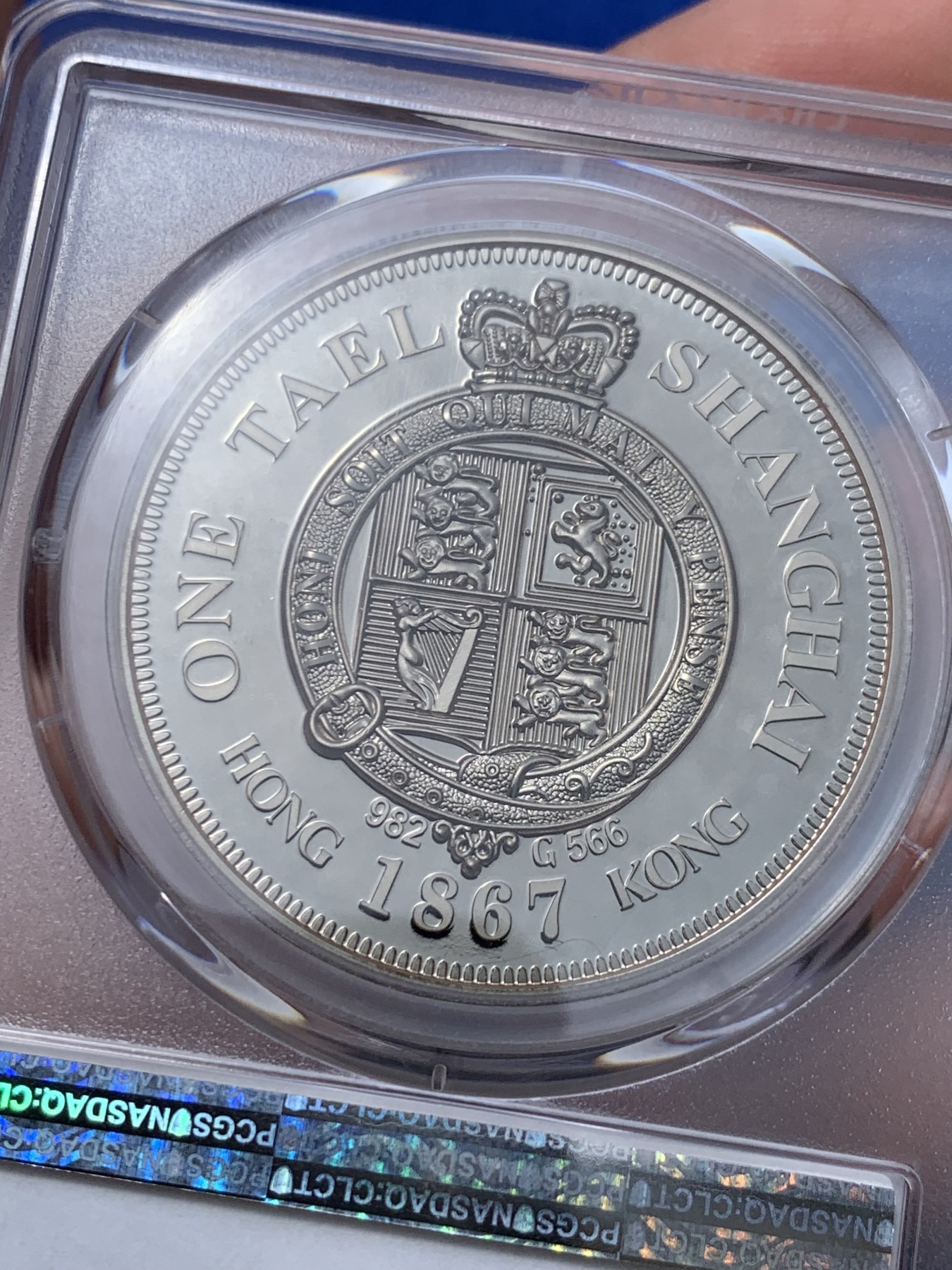 《竞宝斋》第252场-周日，周一2场连拍 (全场包邮) PCGS PR70DCAM 中国 2019年 纪念章 上海一两无射线版 铜芯包镍 中国龙图案，适合龙年收藏