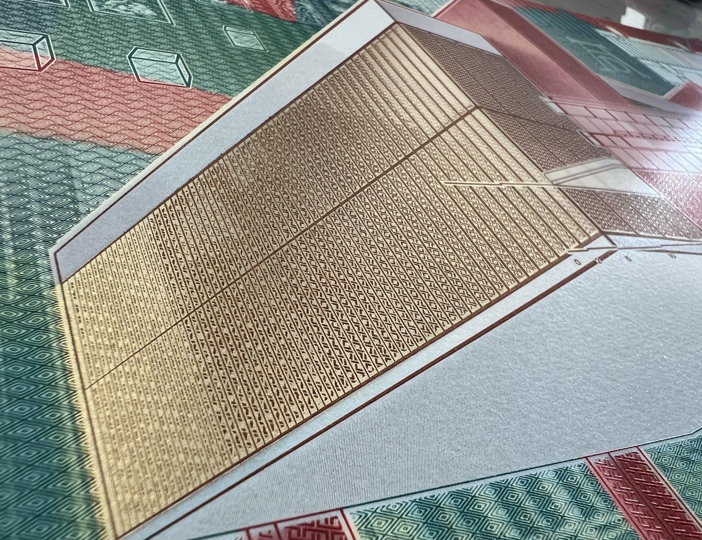 2025第27场（总第227期）：精品连体纪念券专场 瑞士SICPA 2022年“圣保罗艺术博物馆”超大尺寸单面深凹雕刻版新年贺卡册装UNC