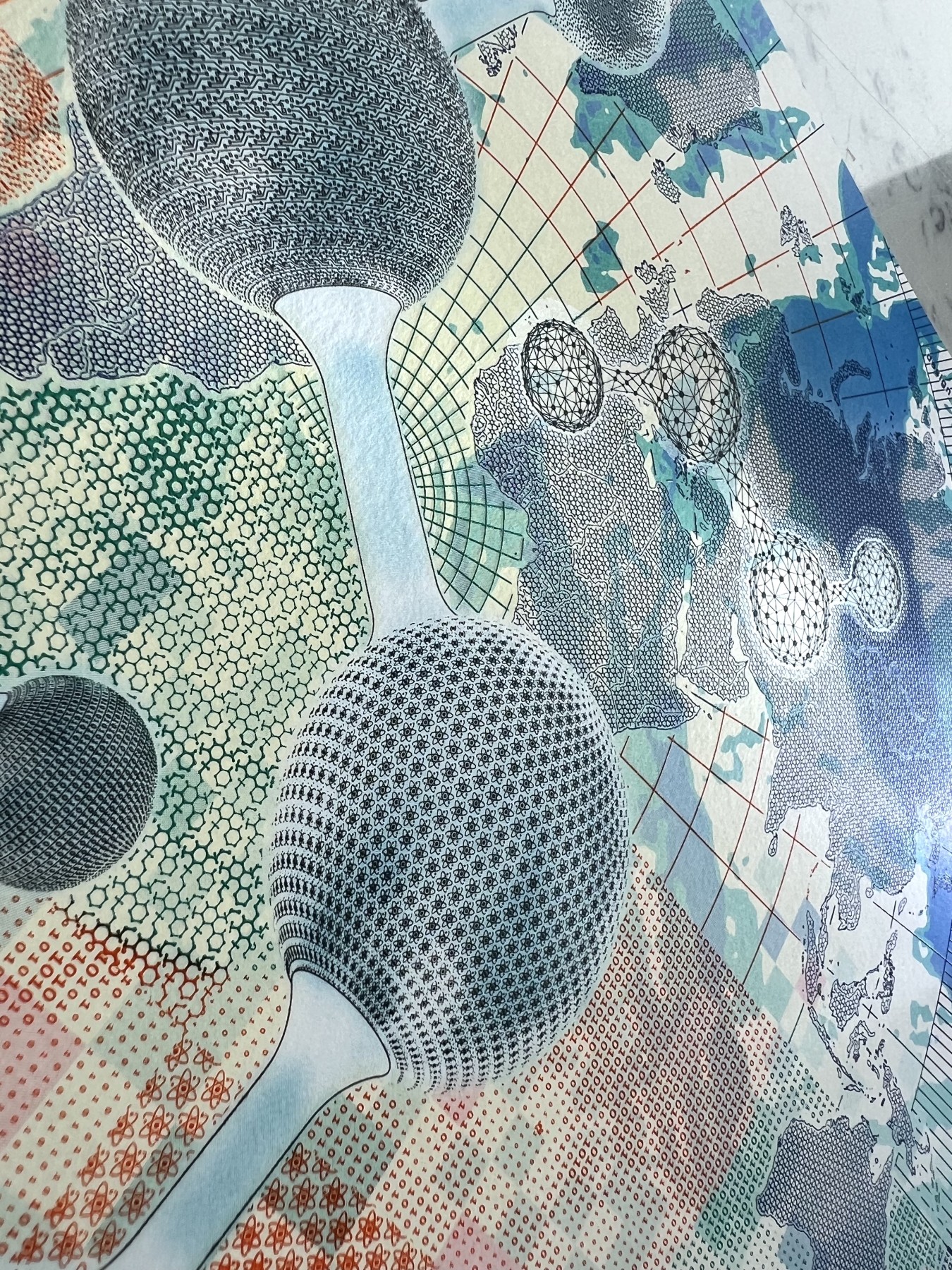 2025第25场（总第225期）：精品测试钞、塑料钞、纪念券、外钞综合场 瑞士SICPA 2023年“布鲁塞尔原子塔”超大尺寸单面深凹雕刻版新年贺卡册装UNC（册子签名版、右上角略不平整）