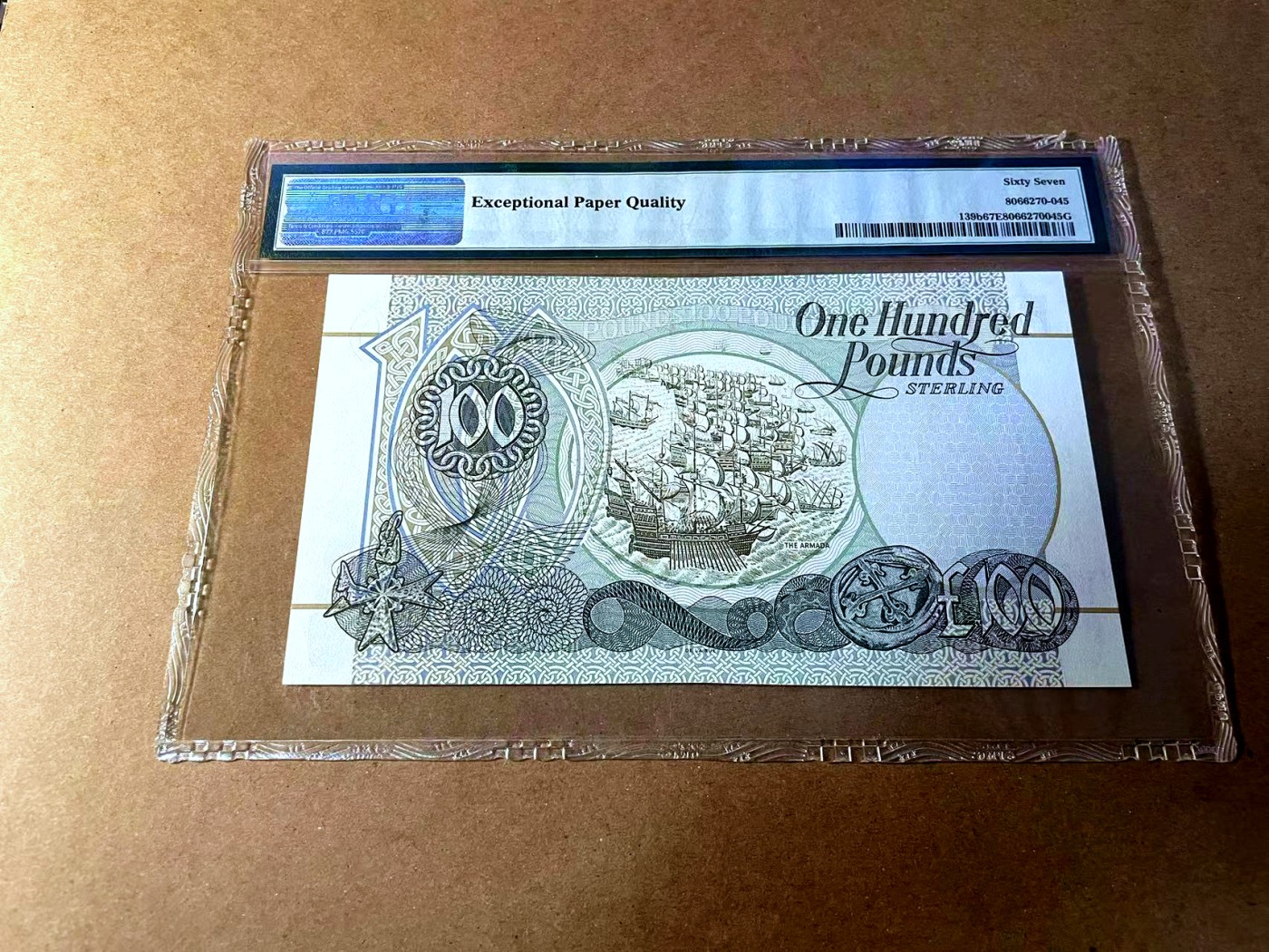 【Blue Auction】✨世界纸币精拍第450期——英伦三岛专场 【p139b AA59小号】北爱尔兰 1998年100镑 PMG67EPQ 高分