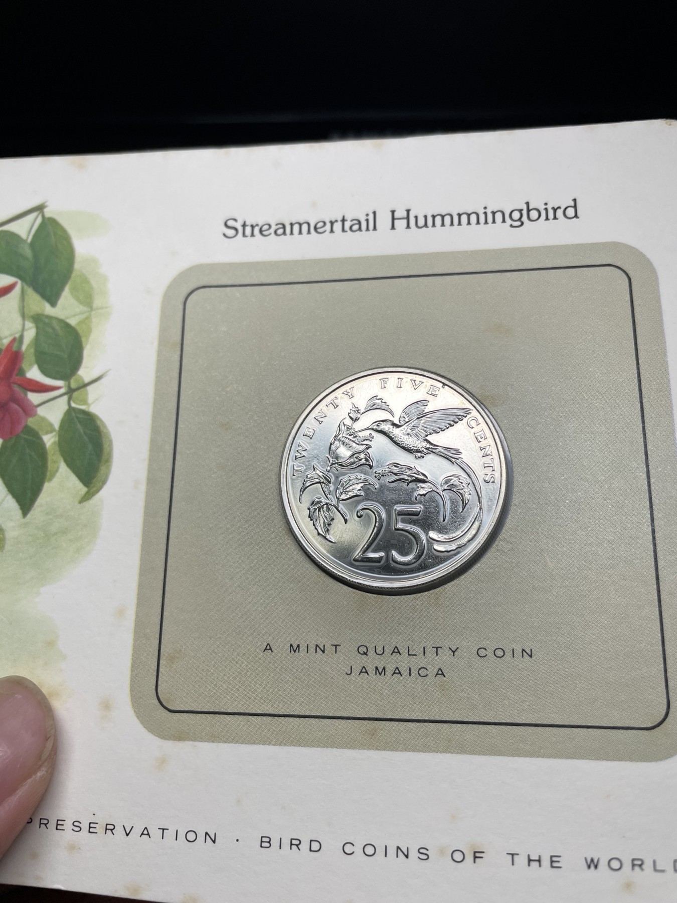 2024年集古藏今外币拍卖第三期-第1场—硬币上的鸟类专场（总第21拍） 1980年牙买加25分—流光尾蜂鸟