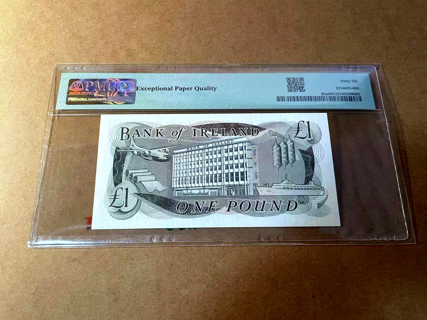 【Blue Auction】✨世界纸币精拍第450期——英伦三岛专场 【p65a】北爱尔兰 1983年1镑 PMG66EPQ 