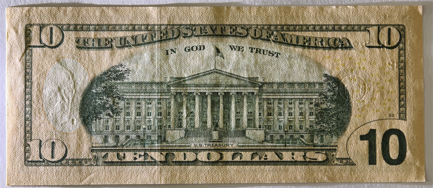 紫瑗钱币——第333期拍卖——纸币场 【双尾7】美国 2013年 B版 无序列 亚历山大·汉密尔顿 10美元 彩色版 UNC