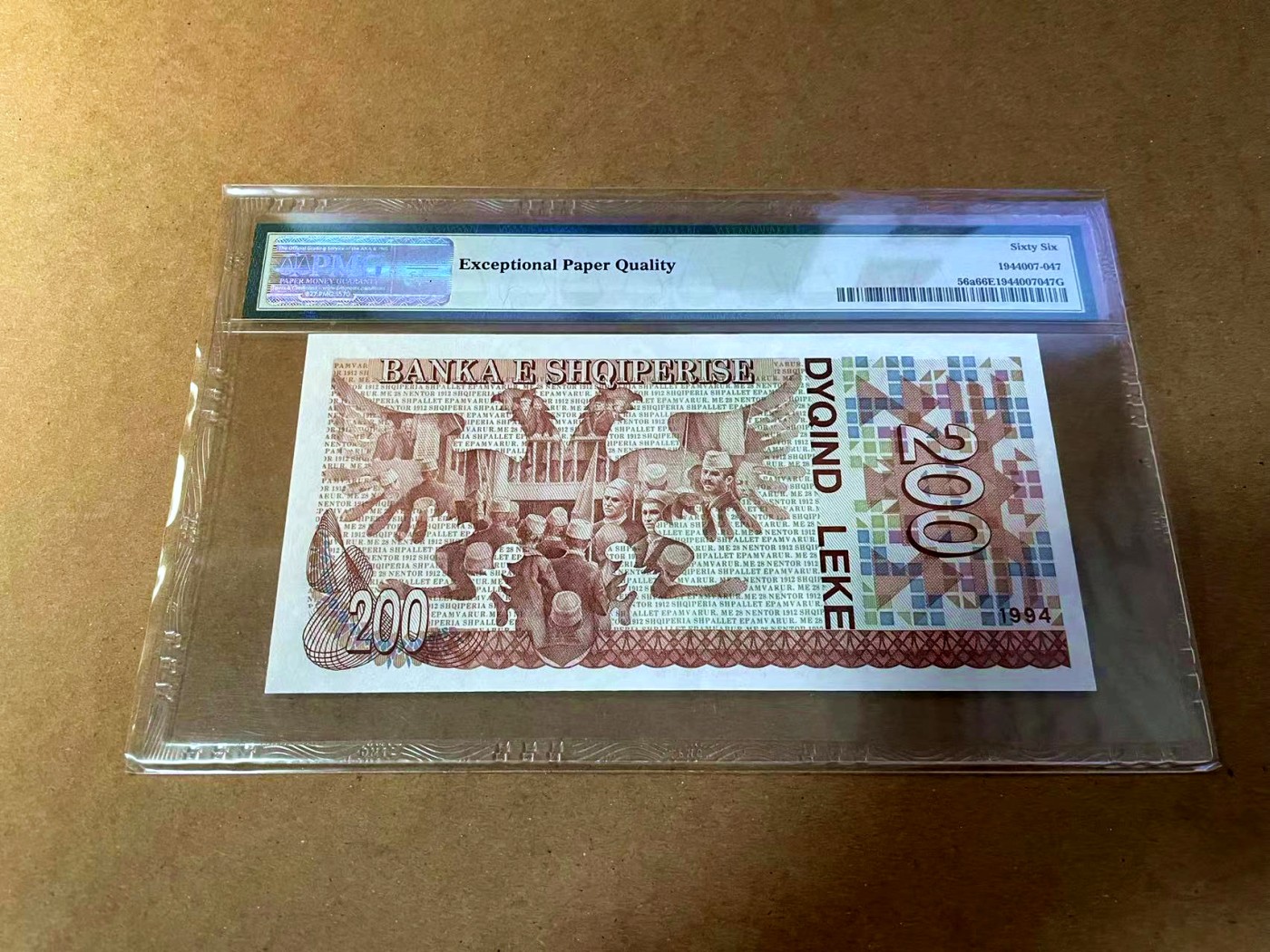 【Blue Auction】✨世界纸币精拍第454期【精】 阿尔巴尼亚 1994年200列克 PMG66EPQ 