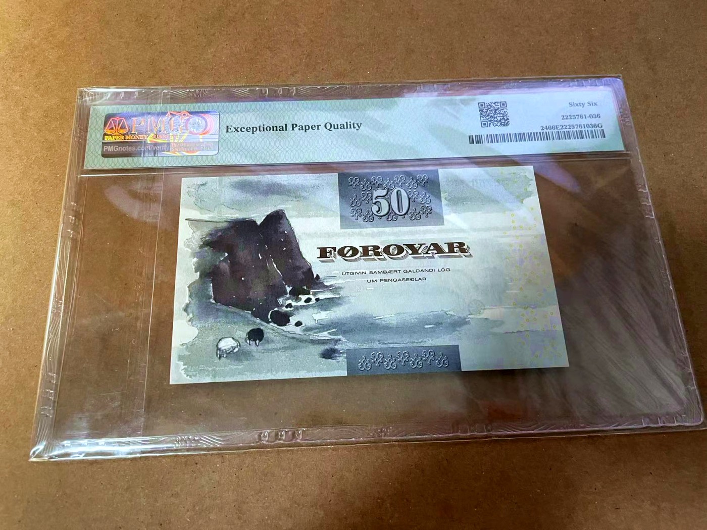 【Blue Auction】✨世界纸币精拍第454期【精】 【初版】法罗群岛 2001年50克朗 PMG66EPQ  