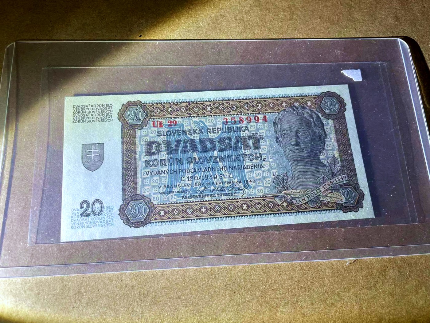 【Blue Auction】✨世界纸币精拍第454期【精】 【样钞】捷斯 1942年20克朗 全新UNC