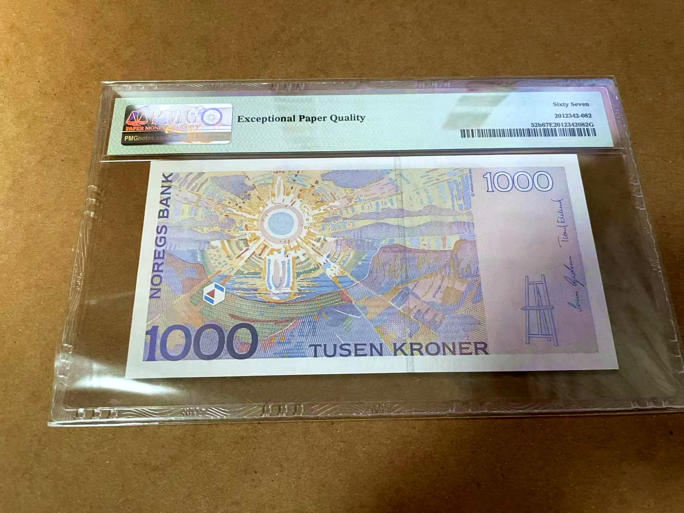 【Blue Auction】✨世界纸币精拍第454期【精】 挪威 2004年1000克朗 PMG67EPQ 高分