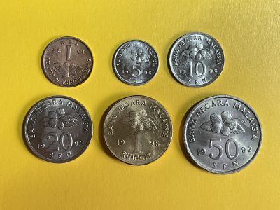 藏品阁（国外钱币）限时专场 、欢迎藏友参拍！ - 早期马来西亚硬币（一套）六枚
