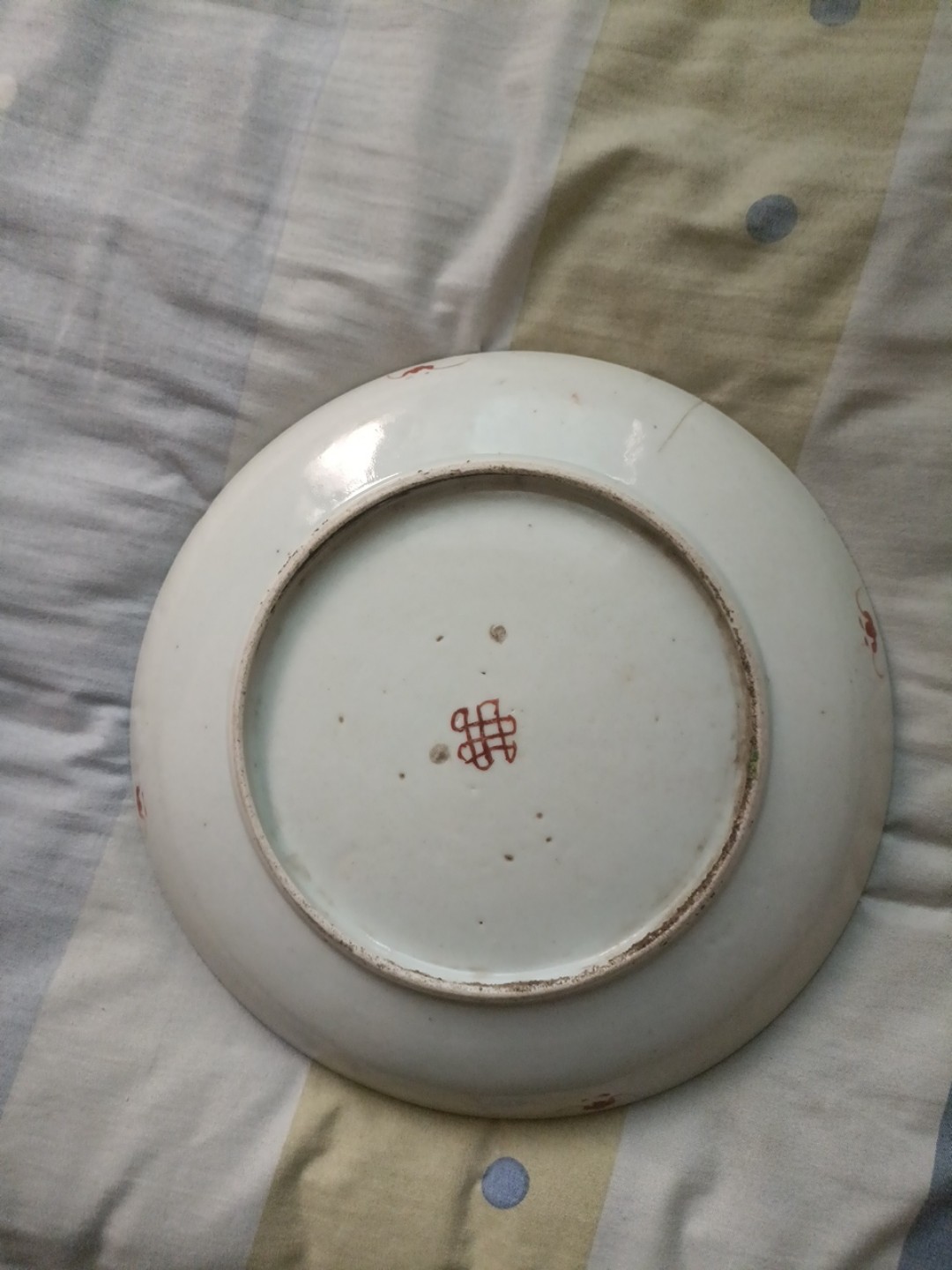 晚清花蝶绵绵盘子