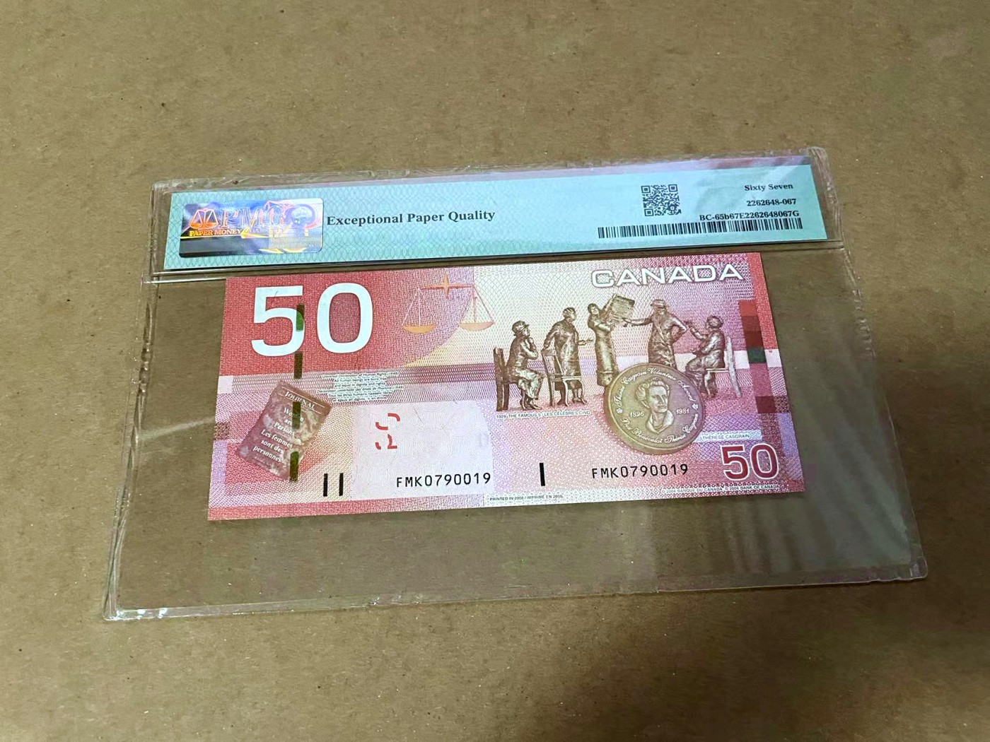 【Blue Auction】✨世界纸币精拍第454期【精】 加拿大 2008年50元 PMG67EPQ 