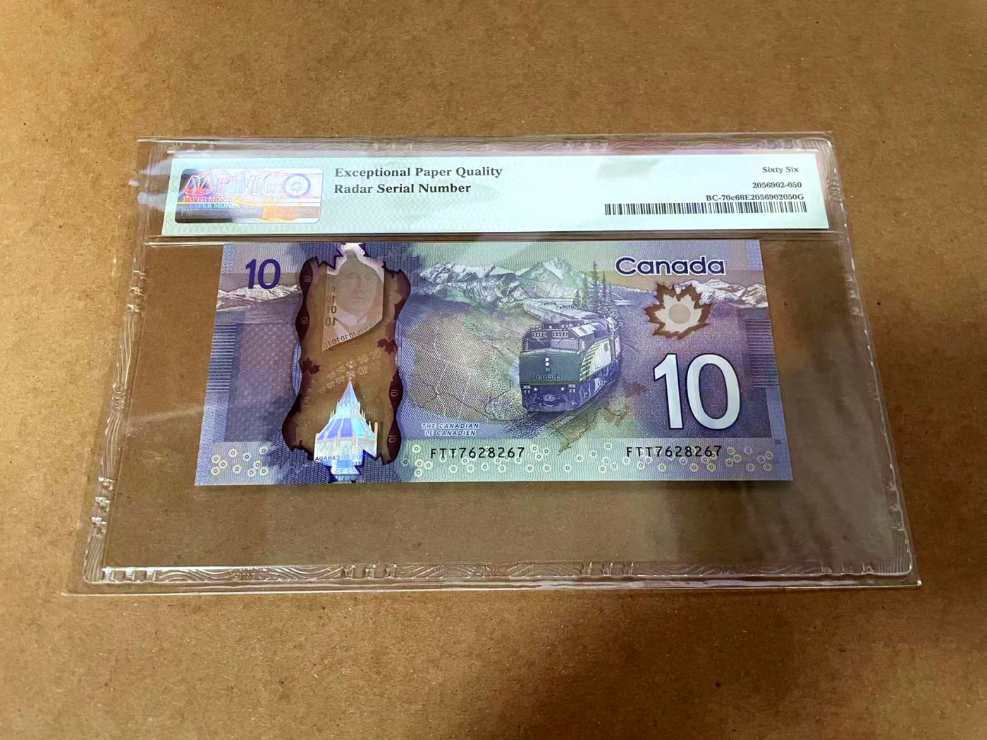 【Blue Auction】✨世界纸币精拍第454期【精】 【雷达号】加拿大 2013年10元 PMG66EPQ 