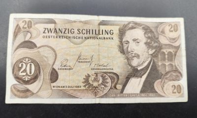 成斌钱币 2024-3-25徽章、钱币专场 - 奥地利1967年版20先令纸币