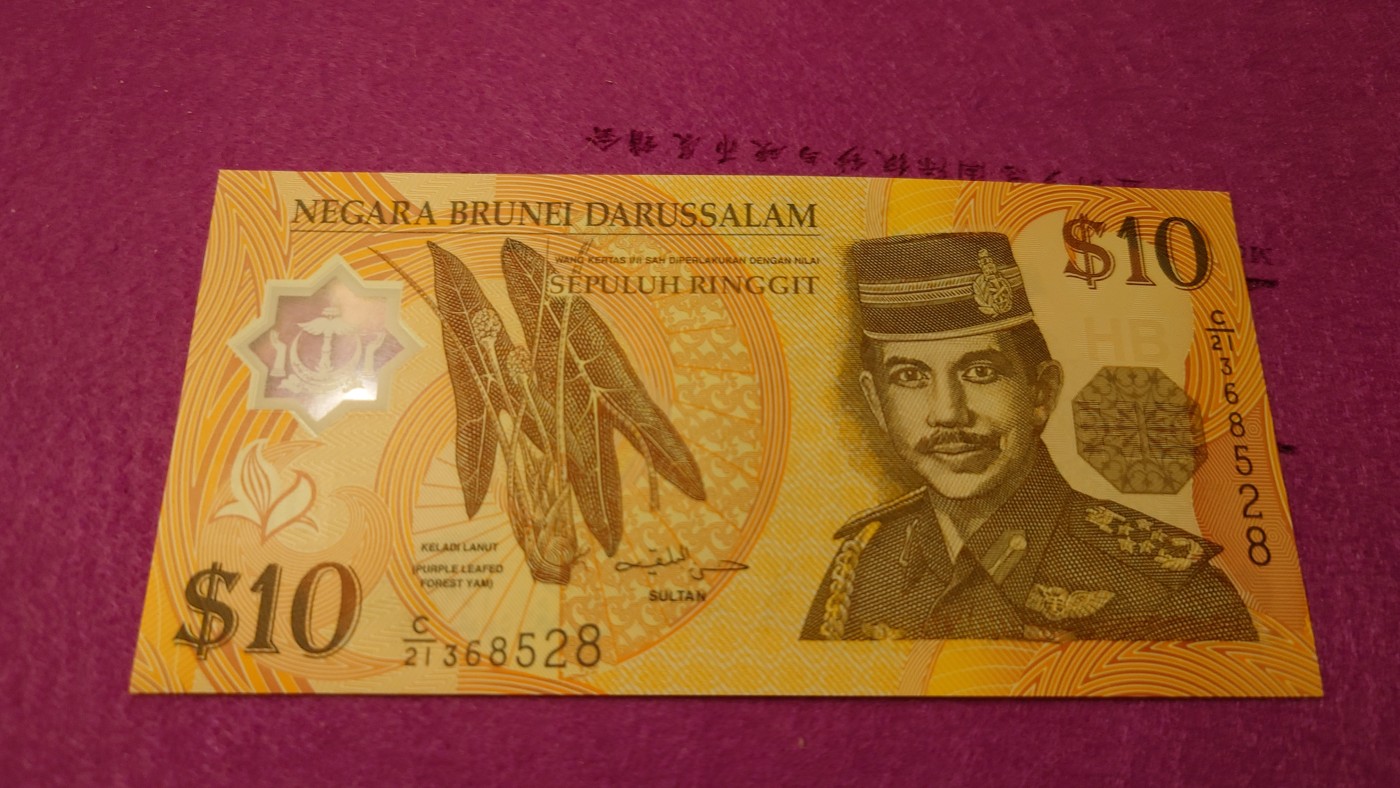 【世界钱币】精选微拍第99期暨2024年第10期  少量新品裸钞和评级币 2008年文莱10林吉特塑料钞 全新绝品无47尾号8528