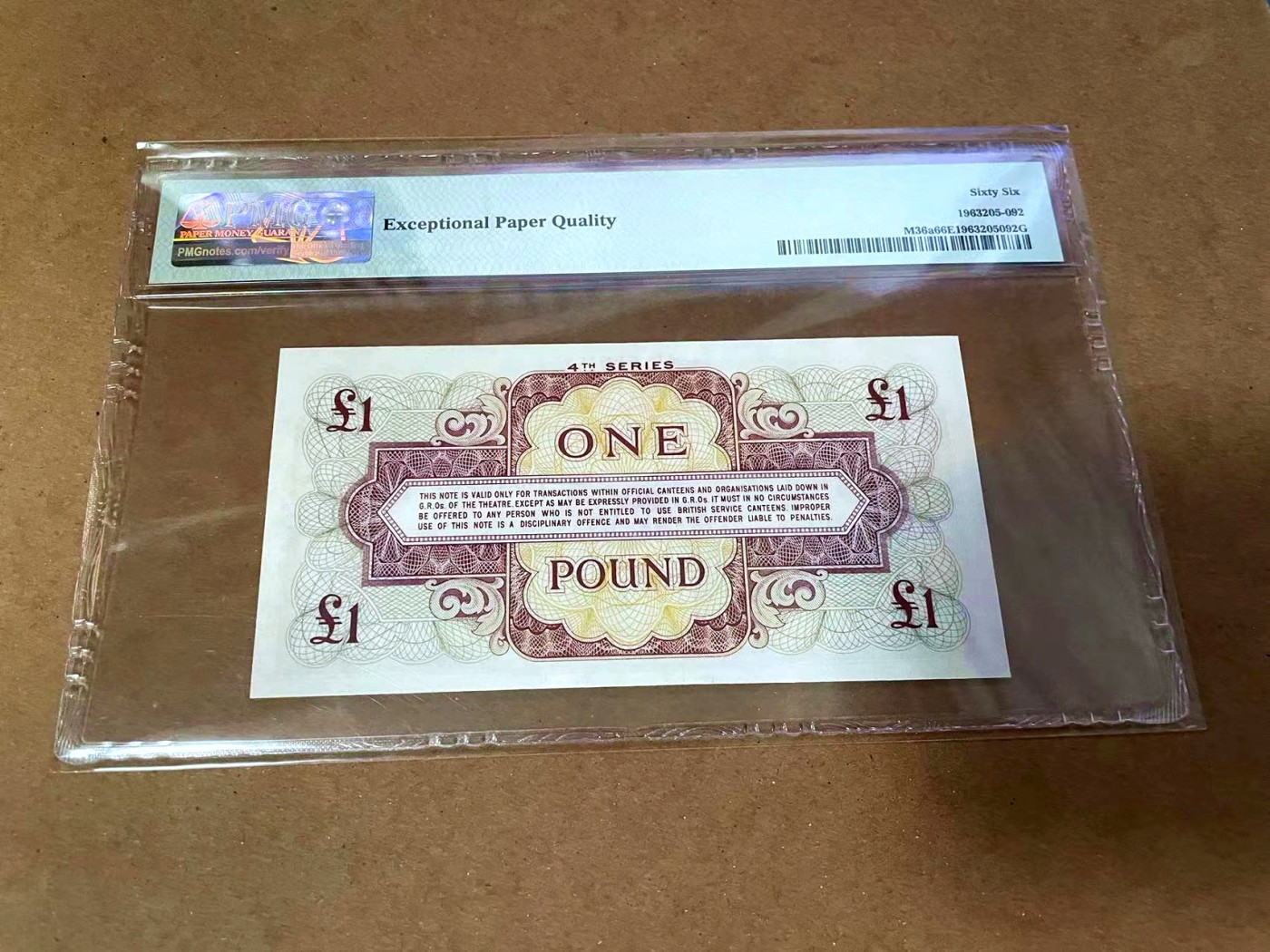 【Blue Auction】✨世界纸币精拍第454期【精】 【K/1冠】英国 1962年1镑 军票 PMG66EPQ 