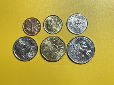 欢迎光临藏品阁【外国钱币】限时专场  - 早期新加坡硬币（一套）六枚