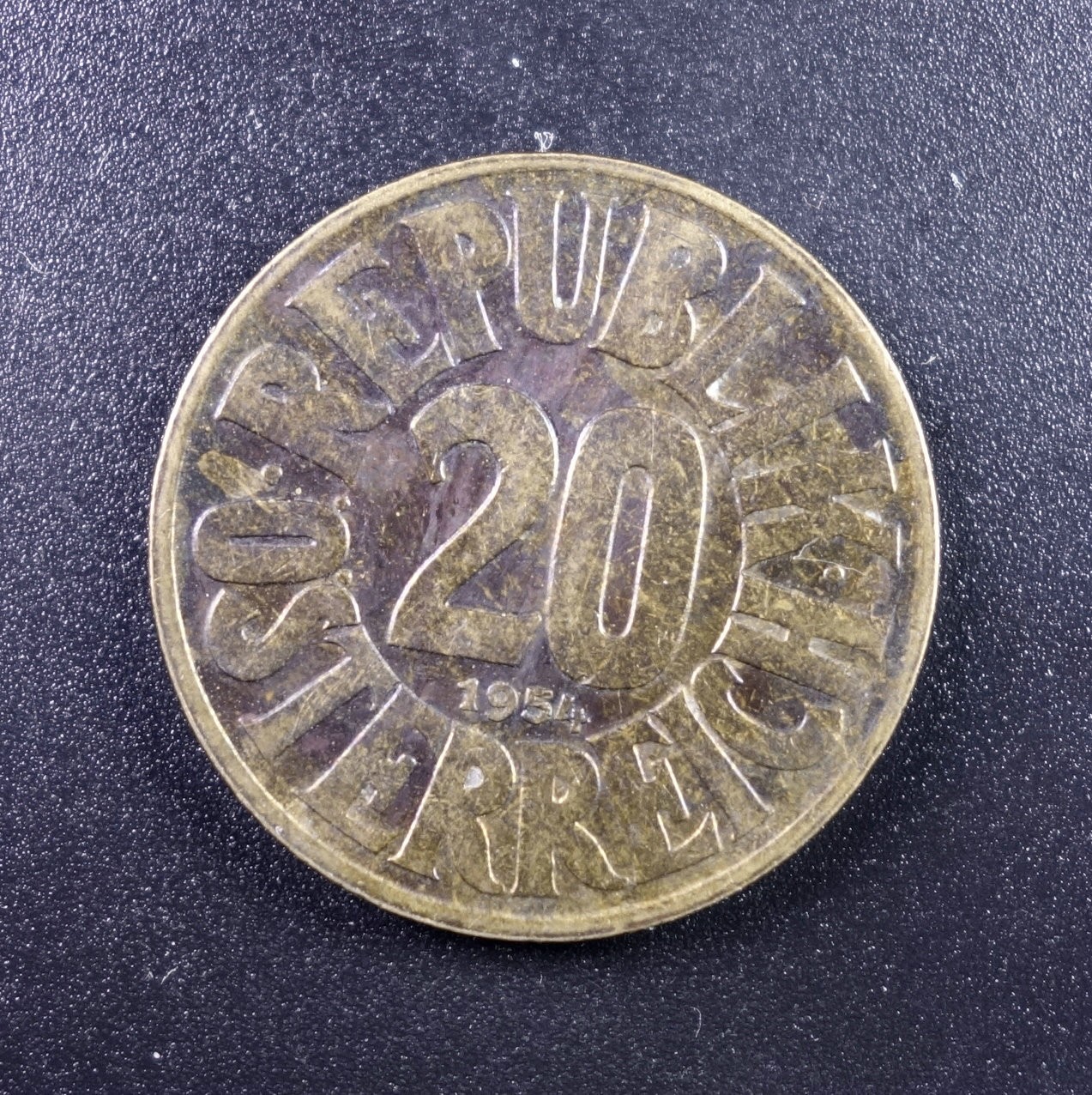 天业钱币散币、银币拍卖第31次专场 全场0元起拍0佣金，欢迎围观参拍 奥地利1954年20格鲁申