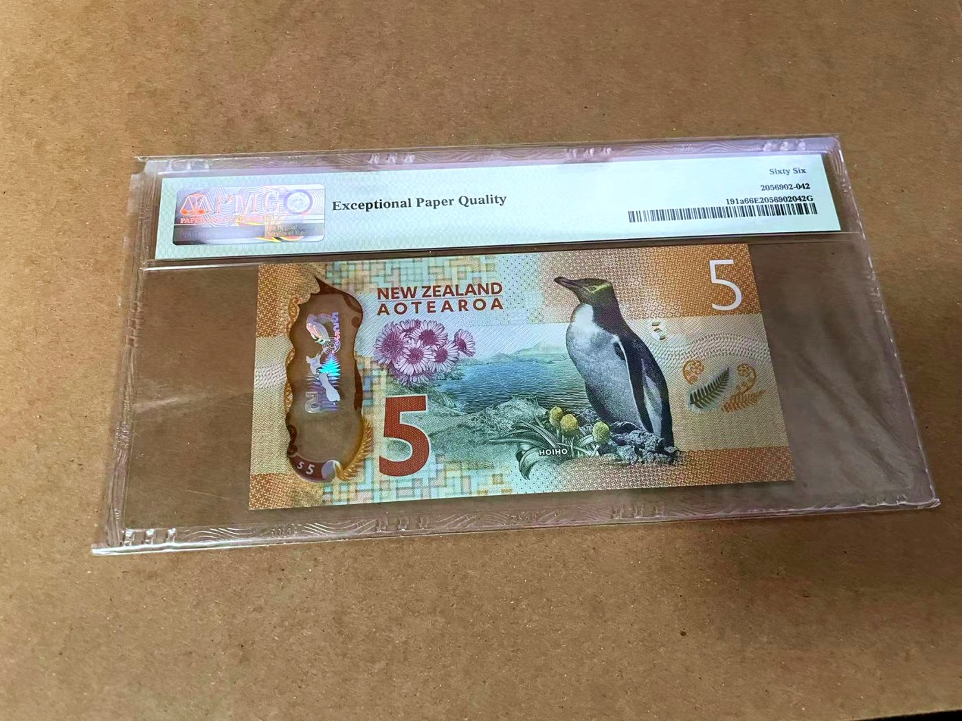 【Blue Auction】✨世界纸币精拍第454期【精】 【获奖钞无47 88尾】新西兰 2015-16年5元 PMG66EPQ 