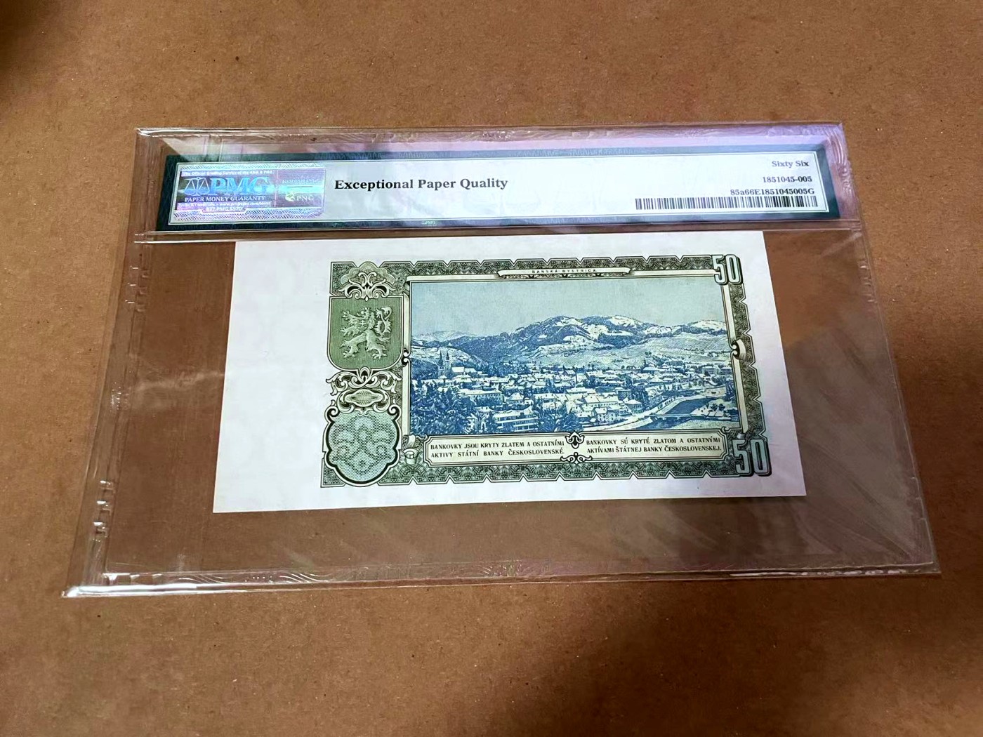 【Blue Auction】✨世界纸币精拍第454期【精】 捷斯 1953年50克朗 PMG66EPQ  