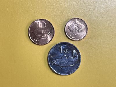 藏品阁（首期国外钱币）限时专场 、欢迎藏友参拍！ - 冰岛硬币（三枚）
