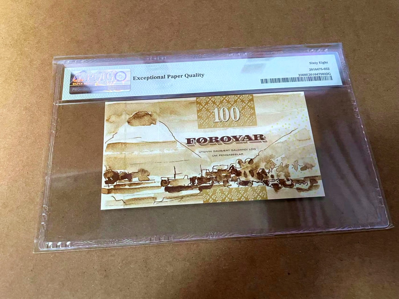 【Blue Auction】✨世界纸币精拍第454期【精】 【初版】法罗群岛 2002年100克朗 PMG68EPQ 超高分