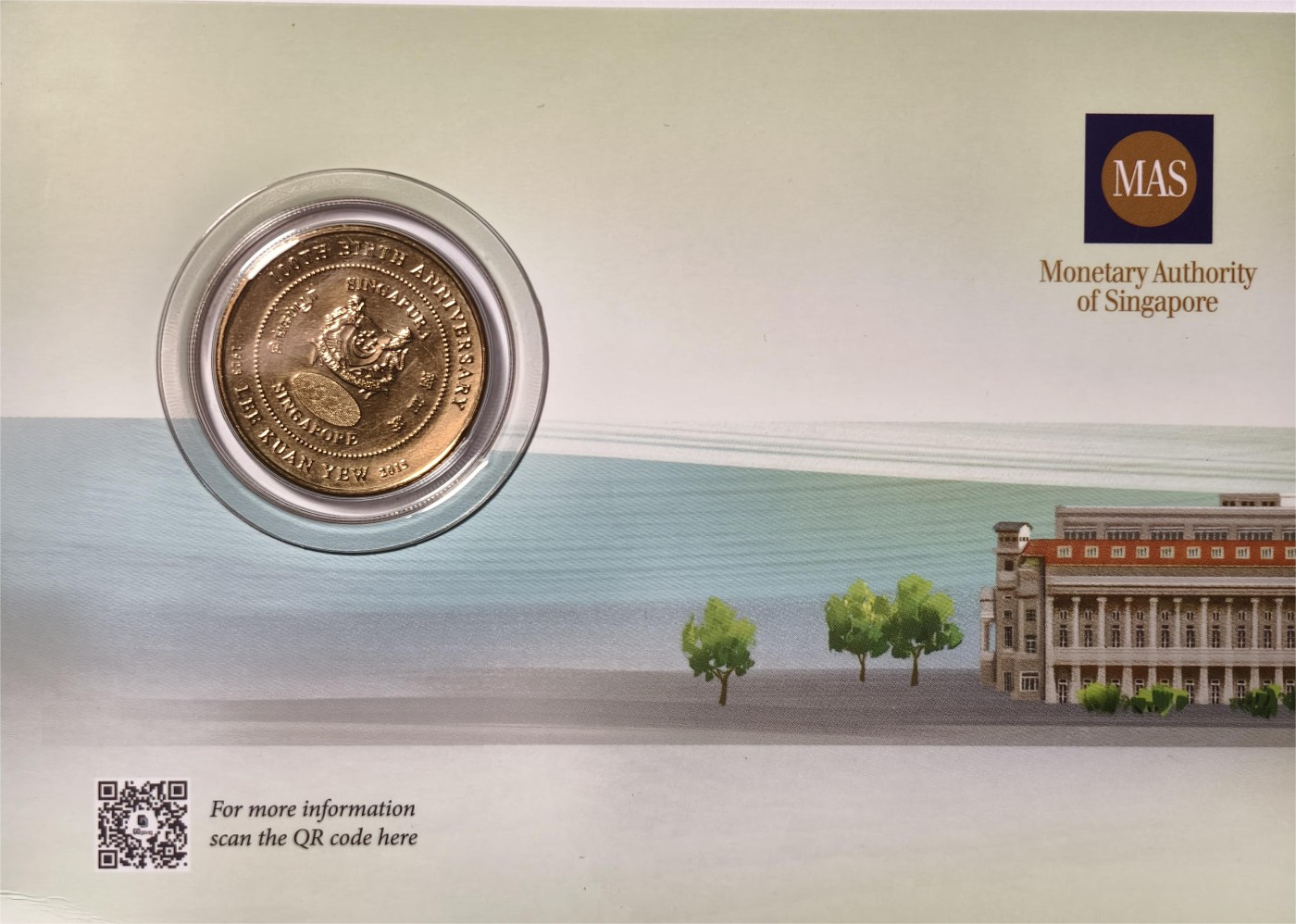 紫瑗钱币——第334期拍卖 新加坡 2023年 李光耀诞辰100周年 10新加坡元 纪念币 卡装