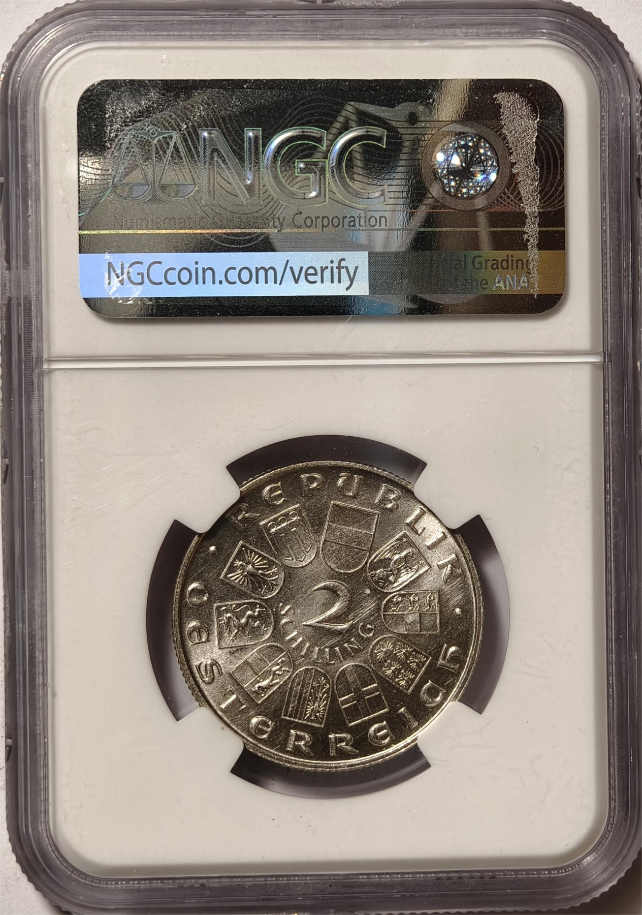 紫瑗钱币——第334期拍卖 奥地利 1933年 伊格纳兹·塞佩尔 2先令 银币 NGC UNC Detail