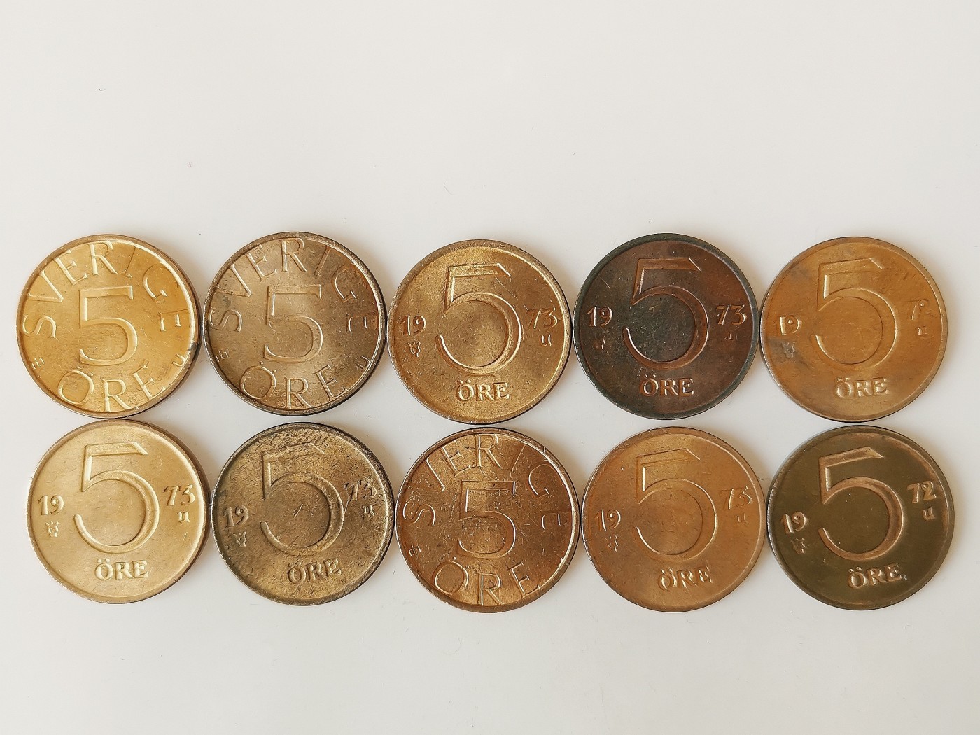 第一海外回流一元起拍收藏 散币专场 第74期 瑞典5欧尔 两个版本