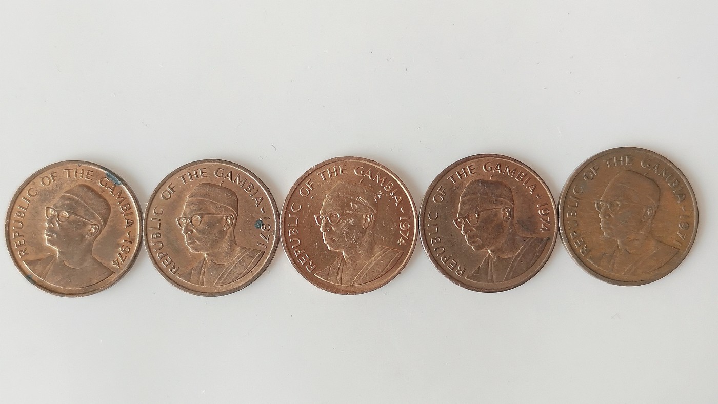 第一海外回流一元起拍收藏 散币专场 第74期 冈比亚1布图