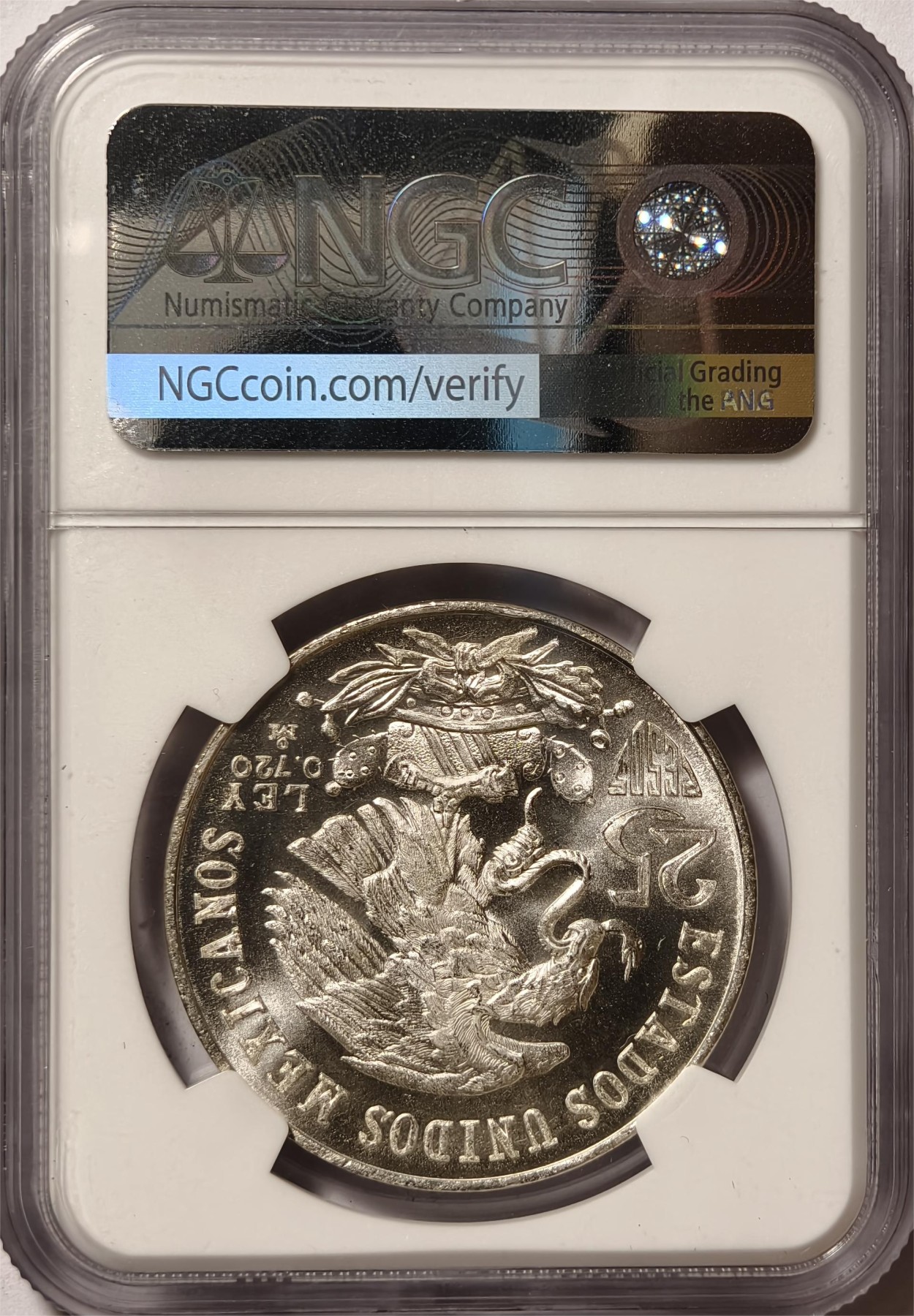 紫瑗钱币——第498期 墨西哥 1968年 墨西哥城奥运会 25比索 银币 NGC MS67