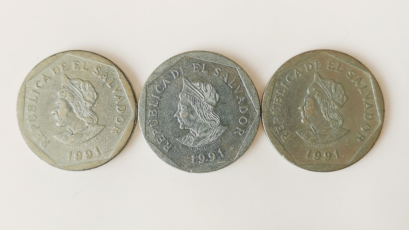 第一海外回流一元起拍收藏 散币专场 第74期 萨尔瓦多1科朗 3枚