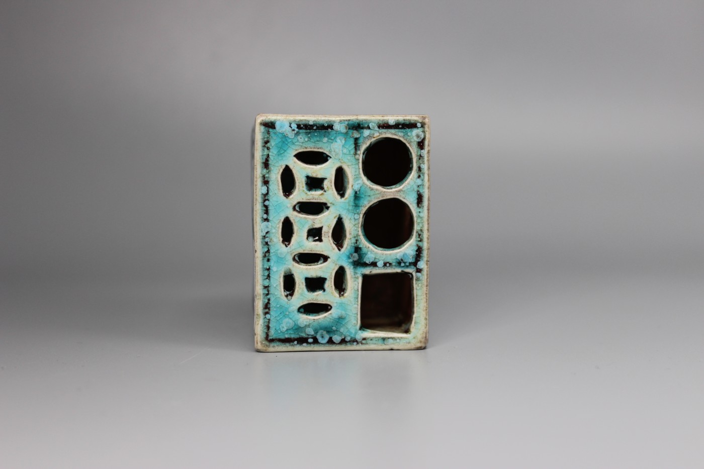 文物商店库出专场 绿釉笔插