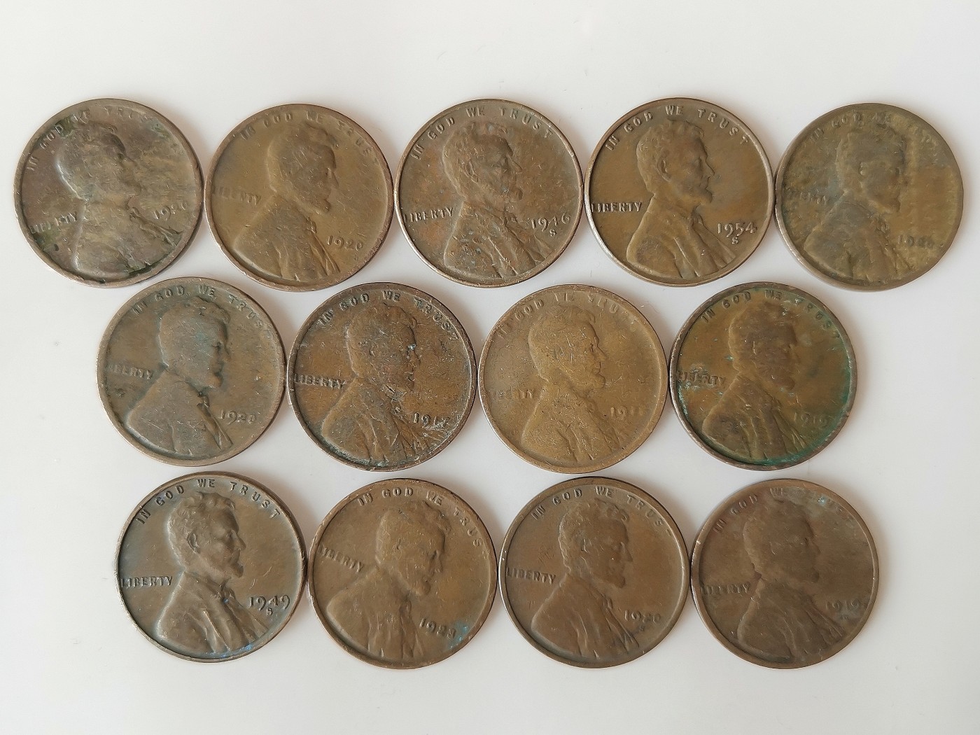 第一海外回流一元起拍收藏 散币专场 第74期 美国林肯1美分 13枚