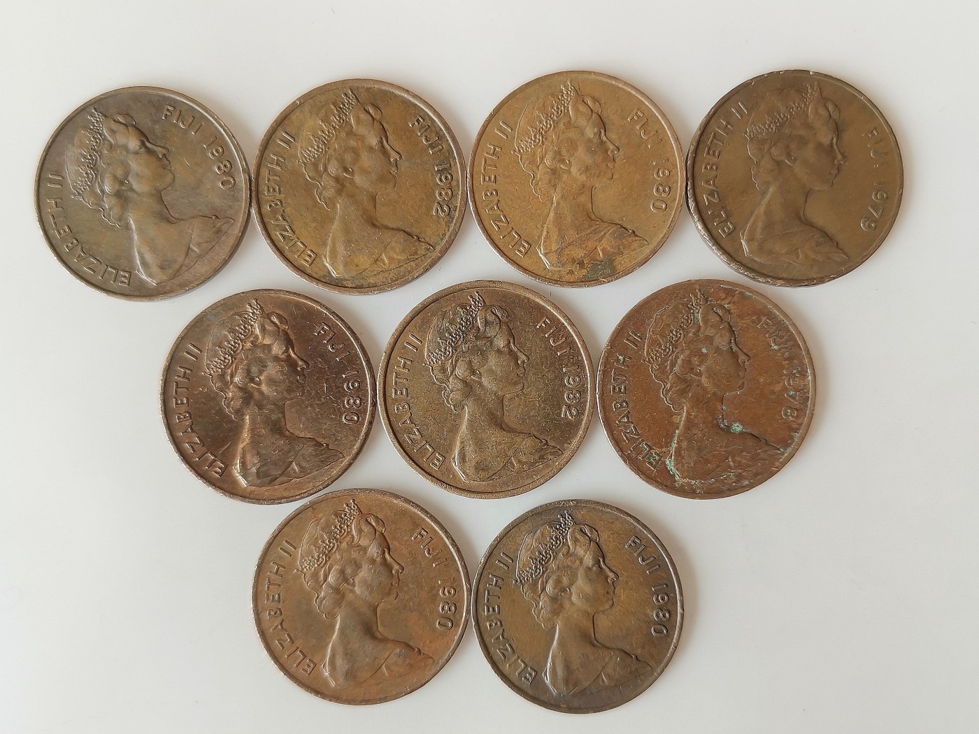 第一海外回流一元起拍收藏 散币专场 第74期 斐济1分 9枚