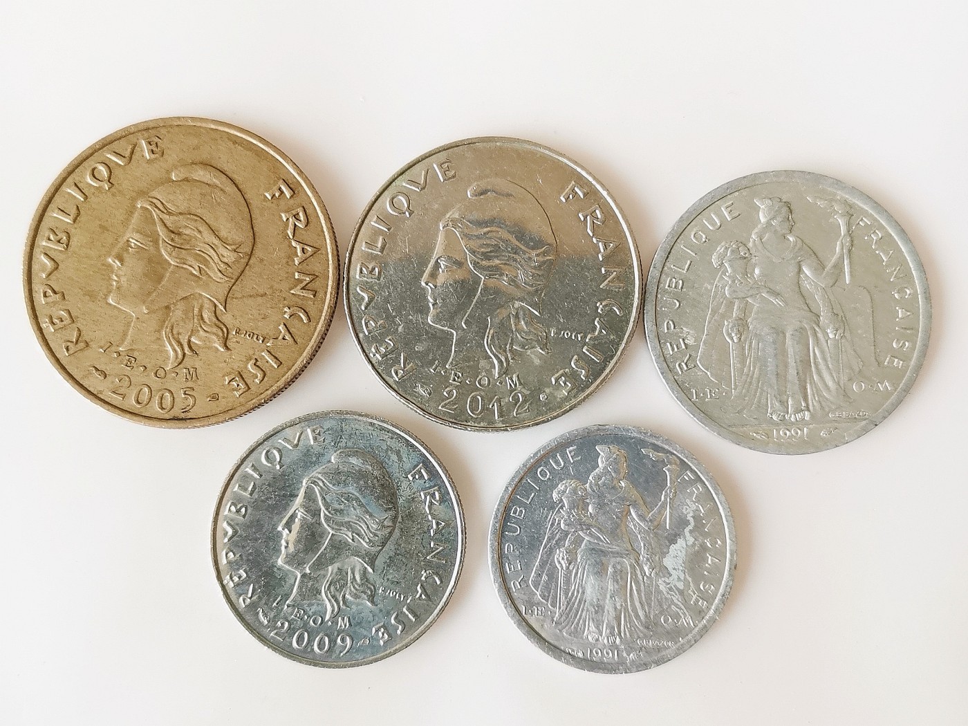 第一海外回流一元起拍收藏 散币专场 第74期 新喀里多尼亚 5枚套