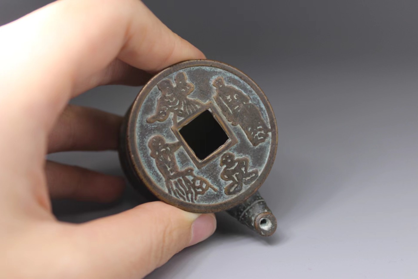 文物商店库出专场 铜 钱币砚滴