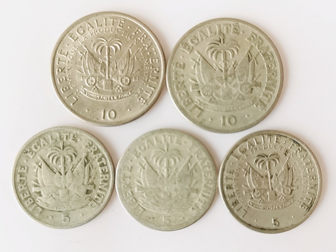 第一海外回流一元起拍收藏 散币专场 第74期 海地5分+10分