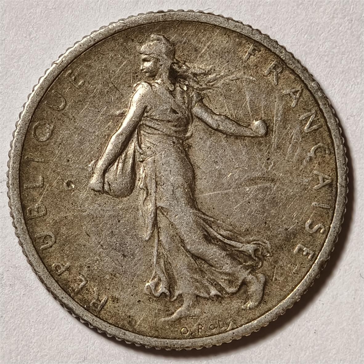 紫瑗钱币——第334期拍卖 法国 1916年 播种女神 1法郎 5克 0.835银 五彩