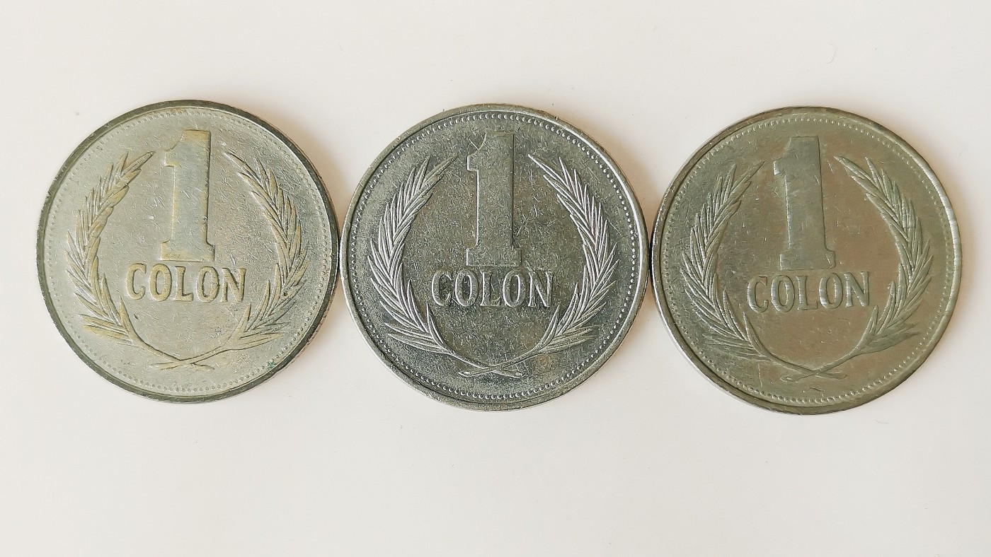 第一海外回流一元起拍收藏 散币专场 第74期 萨尔瓦多1科朗 3枚