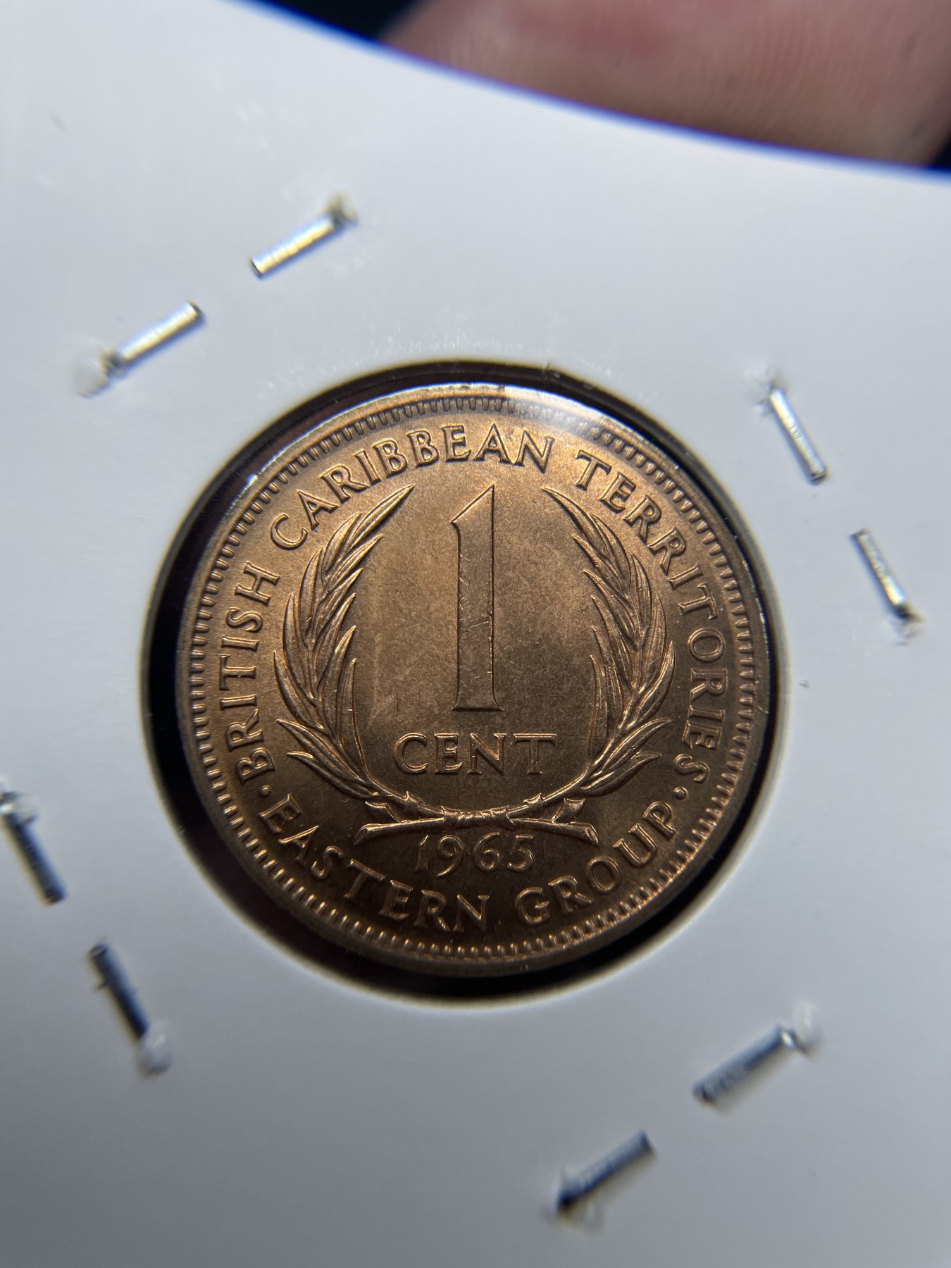 2024年集古藏今外币拍卖第三期-第3场—原光币、带光币专场（总第23拍） 1965年东加勒比1分