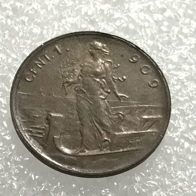 外币初藏 第四场 - 意大利1909年一分 带底光好品