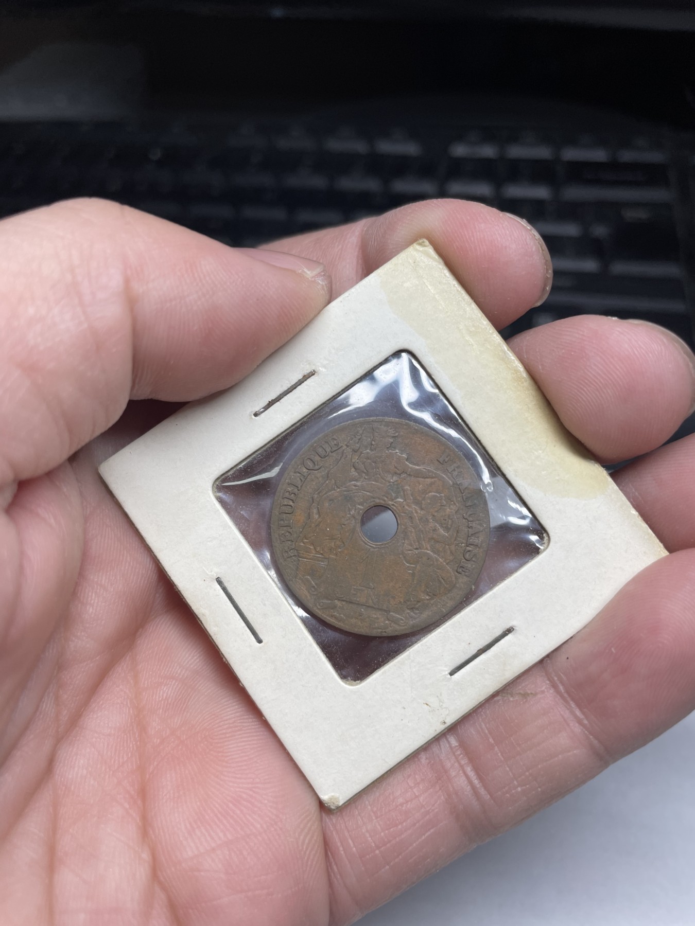 2024年集古藏今外币拍卖第三期-第4场—（总第24拍） 1922年法属中孔百分之一