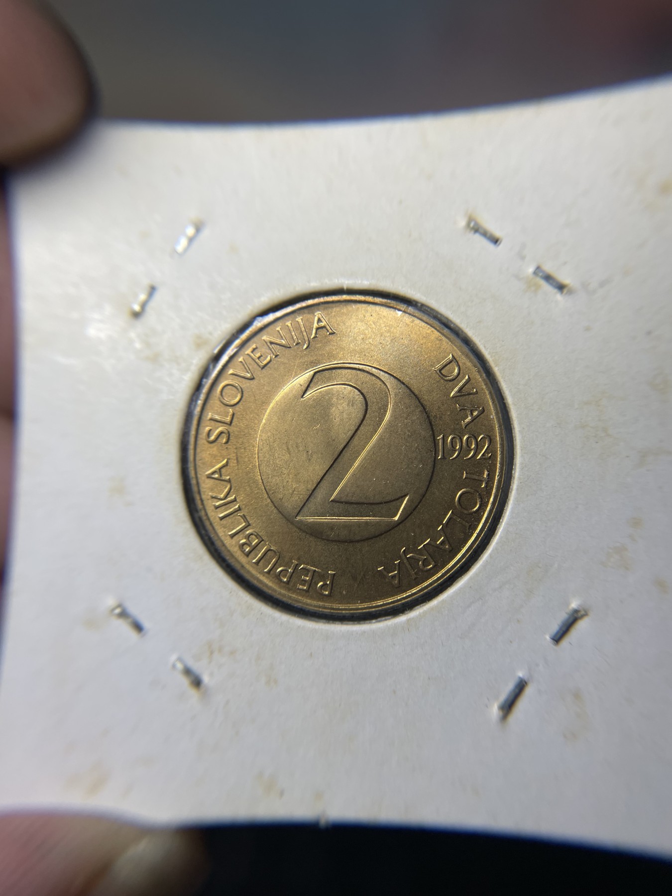 2024年集古藏今外币拍卖第三期-第3场—原光币、带光币专场（总第23拍） 1992年斯洛文尼亚2托拉